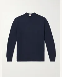 Massimo Alba Pullover in cashmere spazzolato Kane Blu