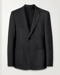 MR P. Blazer in misto lana bouclé a quadri Grigio