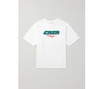 T-shirt in jersey di cotone con logo applicato Casa Racing 3D