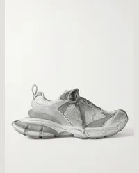 Balenciaga Sneakers in tessuto scamosciato e mesh effetto consumato 3XL Grigio