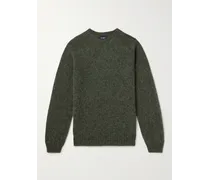 Pullover in lana Shetland spazzolata