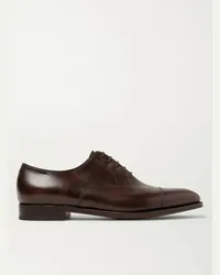 John Lobb Scarpe Oxford in pelle brunita City II Marrone