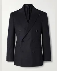 Dunhill Blazer doppiopetto in cashmere Blu