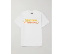 T-shirt in jersey di cotone con logo Vitamin D