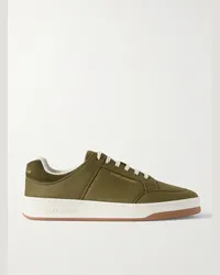 Saint Laurent Sneakers in tela con finiture in camoscio SL61 Verde