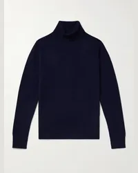 MR P. Pullover a collo alto in cashmere Clyde Blu