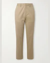 Saint Laurent Pantaloni chino in twill di misto cotone Neutri