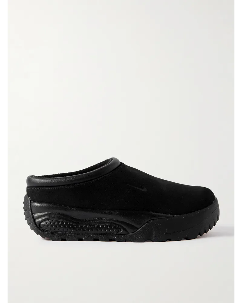 Nike Sneakers slip-on in camoscio con finiture in pelle ACG Rufus Nero