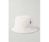Cappello da pescatore in twill di cotone con logo ricamato Loft