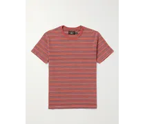 RRL T-shirt in cotone a righe Arancione