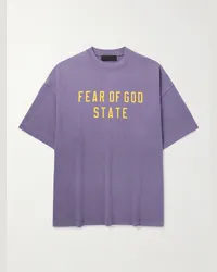 Fear of God T-shirt oversize in jersey di cotone con logo Viola