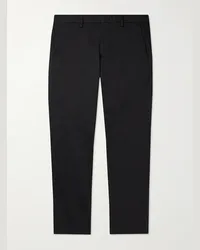 NN 07 Pantaloni chino slim-fit in misto cotone biologico Theo Nero