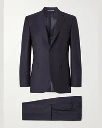 Canali Abito slim-fit in lana Blu