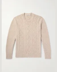 Inis Meáin Pullover in cashmere a trecce Neutri