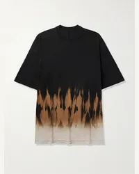 DRKSHDW by Rick Owens T-shirt oversize in jersey di cotone con stampa Nero