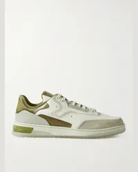 Berluti Sneakers in pelle con finiture in camoscio Playoff Bianco