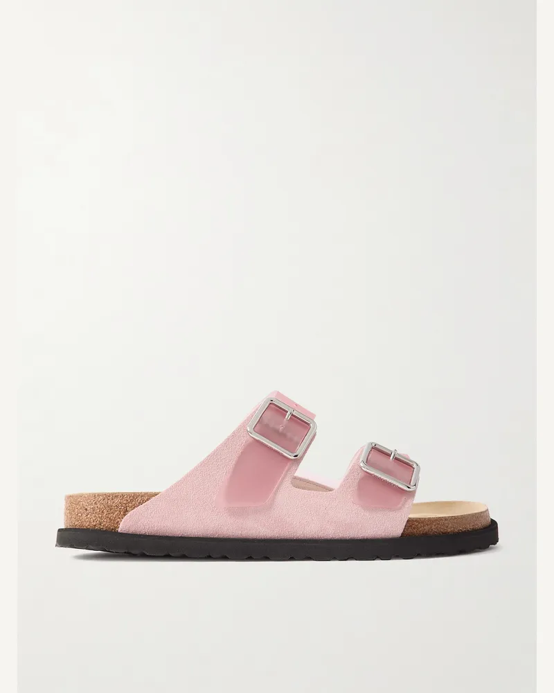 Birkenstock Sandali in camoscio e PVC Arizona Milky Rosa