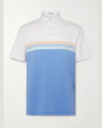 Peter Millar Polo da golf in jersey tecnico con righe Windham Blu