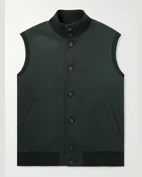 Loro Piana Gilet imbottito in cashmere Carry Verde