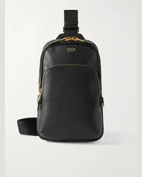 Tom Ford Borsa a tracolla in pelle pieno fiore Nero