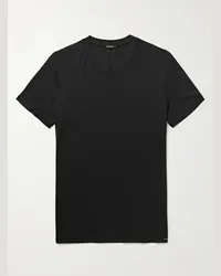 Tom Ford T-shirt in misto modal e cotone stretch Nero