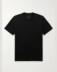 Givenchy T-shirt in jersey di cotone con logo ricamato Nero