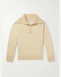 Bottega Veneta Pullover in lana con collo a scialle Neutri