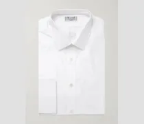 Camicia slim-fit in cotone bianco