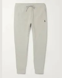 Ralph Lauren Pantaloni sportivi slim-fit a gamba affusolata in jersey mélange Grigio