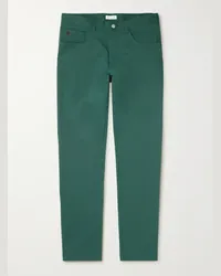 Peter Millar Pantaloni da golf slim-fit a gamba dritta in twill tecnico eb66 Verde