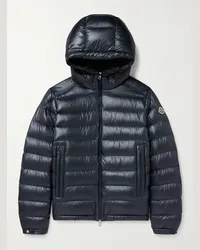 Moncler Piumino slim-fit trapuntato in shell con cappuccio Besines Blu