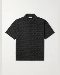 Valentino Garavani Polo in jersey di cotone Toile Iconographe Nero