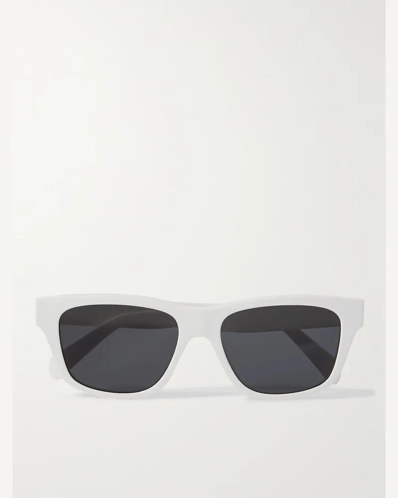Celine Occhiali da sole in acetato con montatura D-frame CELINE Monochrome 05 Bianco