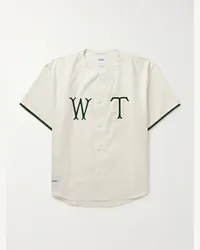 WTAPS Camicia in cotone fiammato con logo applicato Neutri