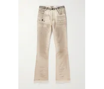 Jeans svasati effetto invecchiato con schizzi di vernice Hollywood