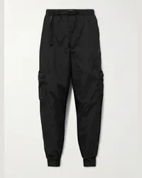 Nike Pantaloni cargo a gamba affusolata in nylon con cintura Tech Nero