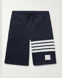 Thom Browne Shorts in jersey di cotone loopback con righe Blu