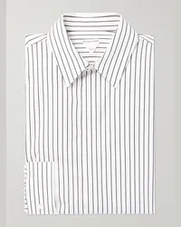 Bottega Veneta Camicia gessata in popeline di cotone Bianco