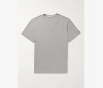 T-shirt in jersey di cotone pettinato mélange