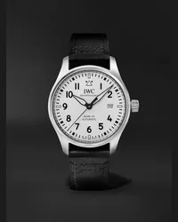 IWC Orologio automatico 40 mm in acciaio inossidabile con cinturino in pelle Pilot’s Mark XX, N. rif. IWIW328207 Bianco