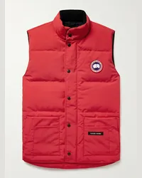 Canada Goose Piumino smanicato slim-fit in Arctic Tech trapuntato Freestyle Crew Rosso