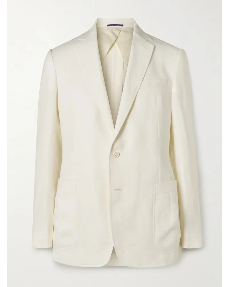 Ralph Lauren Giacca slim-fit in lino Hayden Bianco