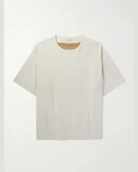 Fear of God T-shirt in flanella di misto lana con logo applicato Grigio