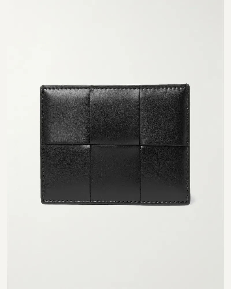 Bottega Veneta Intrecciato Leather Cardholder Nero