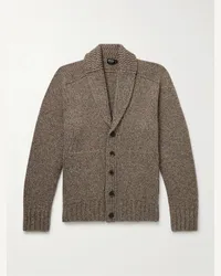 Ermenegildo Zegna Cardigan in cashmere Oasi con collo a scialle Marrone