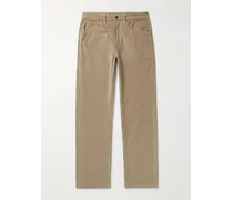 Pantaloni slim-fit a gamba dritta in velluto a coste di misto cotone