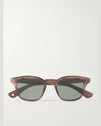 Garrett Leight Occhiali da sole in acetato con montatura D-frame Ace II Tartarugato