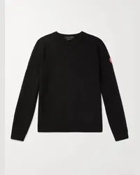 Canada Goose Pullover in lana merino Patterson Nero