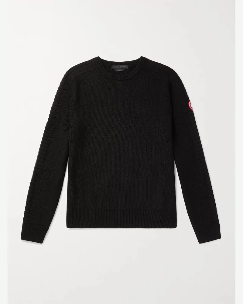 Canada Goose Pullover in lana merino Patterson Nero