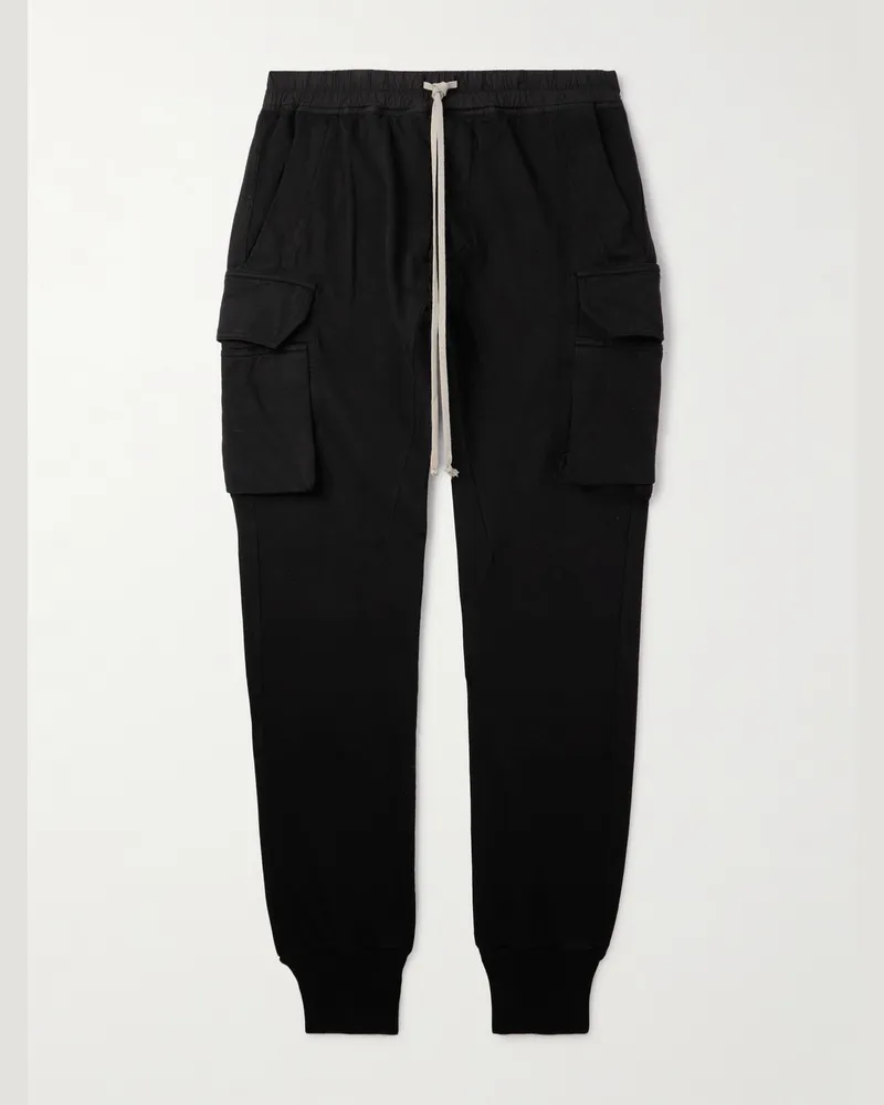 DRKSHDW by Rick Owens Pantaloni sportivi slim-fit a gamba affusolata in jersey di cotone Mastodon Nero